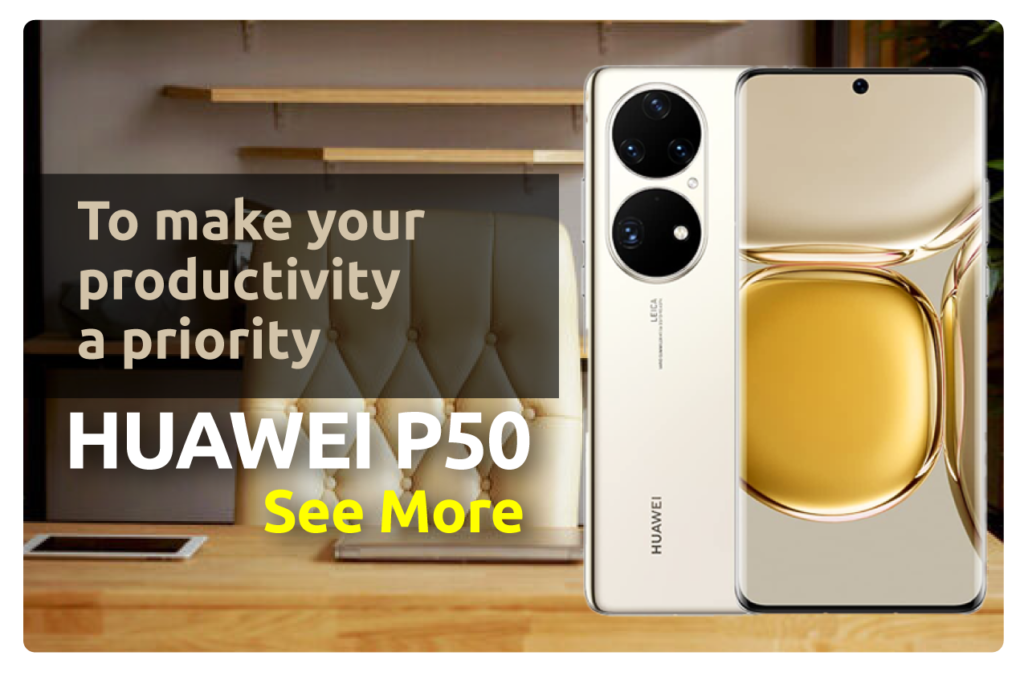 Huawei P50 menu banner ad