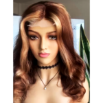 Close wig body wave with a highlight color 18 inches