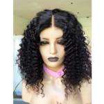 Curly closure wig 14 inches 200% density