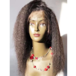 Frontal wig kinky straight 16 inches