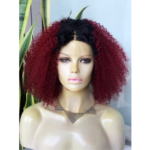 Frontal wig 12 inches dyed 1b 99j# color