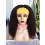 Kinky straight 16 inches headband wig could tie a high ponytail 3