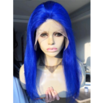 Frontal wig blue color 16 inches